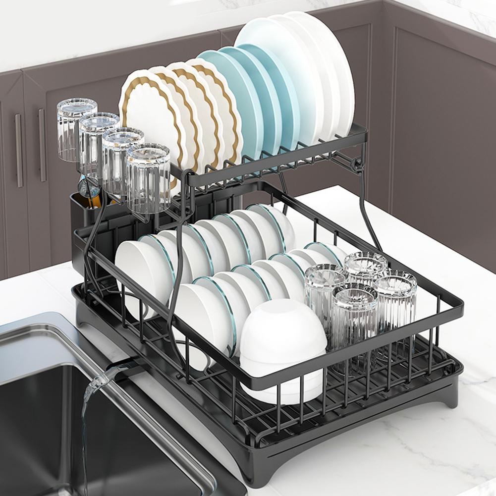 Etagère à 2 niveaux avec baguettes