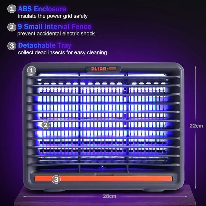 Lampe-piège a insectes volants anti-mouches électrique 6 W