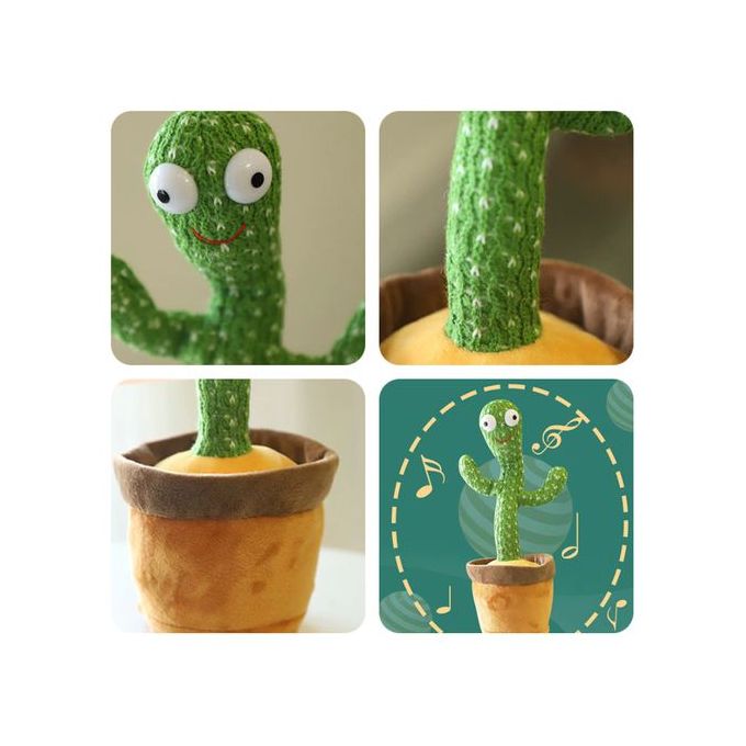 Poupée cactus parlant chantant musique en peluche drôle