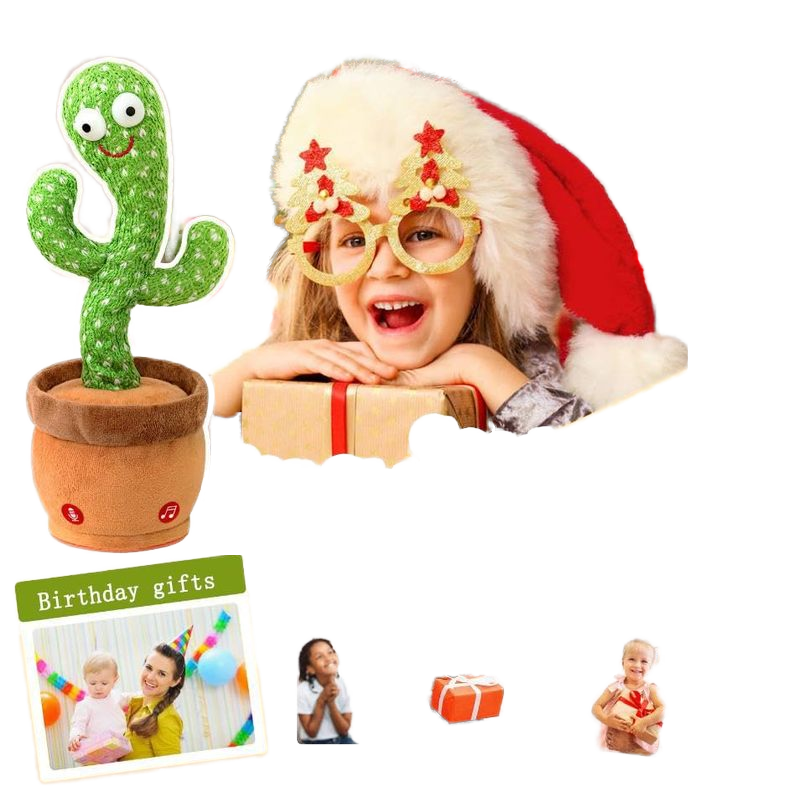 Poupée cactus parlant chantant musique en peluche drôle