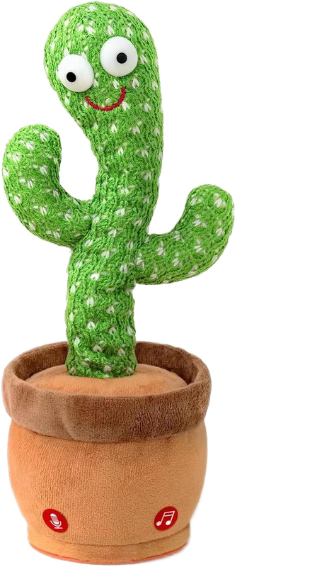 Poupée cactus parlant chantant musique en peluche drôle