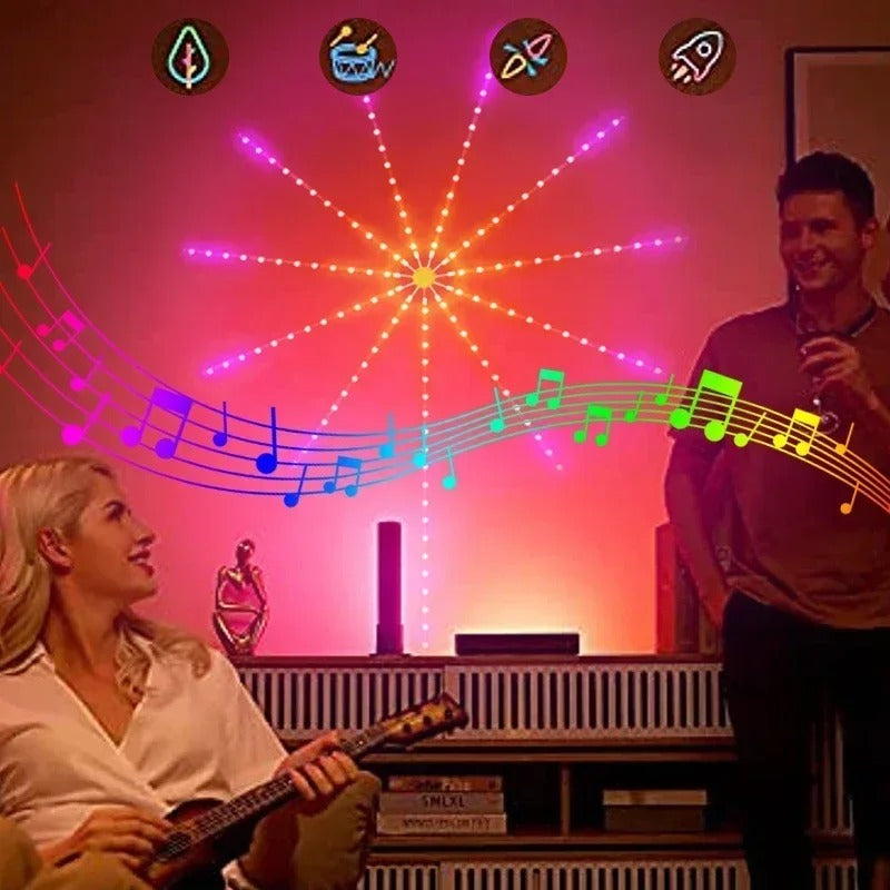 Bande lumineux feu d'artifice LED